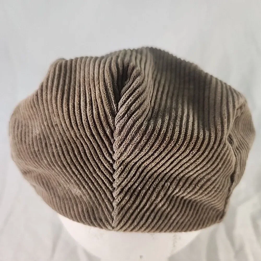 Newsboy Snap Cap Brown Corduroy Amalgamated Clothing & Textile Workers Union USA